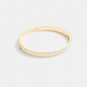 Coach 6 Mm Signature Enamel Bangle Sieraden Dames Goud | US6798431