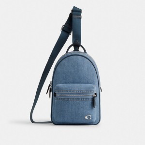 Coach Charter Pack Crossbodytassen Heren Indigo Blauw | GR1023469