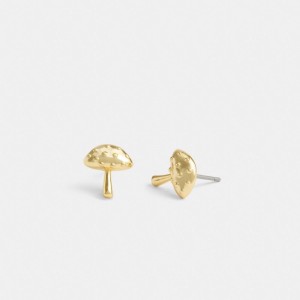 Coach Garden Mushroom Stud Earrings Sieraden Dames Goud | JT4807352