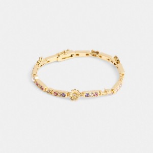 Coach Garden Tennis Bracelet Sieraden Dames Goud Gekleurd | UM4806791