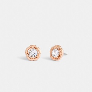 Coach Halo Tea Rose Stud Earrings Sieraden Dames Roze Goud | KI1957436