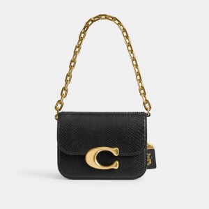 Coach Idol Bag In Python Schoudertassen Dames Zwart | FL2096517