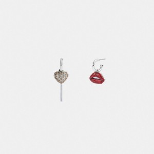 Coach Lollipop And Lips Mismatch Earrings Sieraden Dames Zilver Gekleurd | BQ1806739