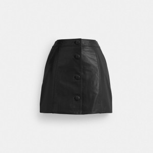 Coach Patent Leather Mini Skirt Broek Dames Zwart | KJ0741598