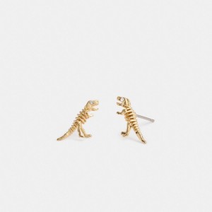 Coach Skeletal Rexy Stud Earrings Sieraden Dames Goud | SF6908371