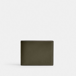 Coach Slim Billfold Wallet Billfolds Heren Groen | LX0276348