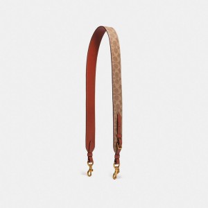 Coach Strap In Signature Canvas Sieraden Dames Rood | HQ3980412