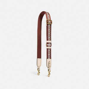 Coach Strap With Chain Stripe Sieraden Dames Wit | XN0295314