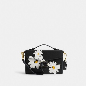 Coach Tabby Box Bag With Floral Print Crossbodytassen Dames Zwart Gekleurd | KR2476803