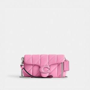 Coach Tabby Crossbody Wristlet With Pillow Quilting Crossbodytassen Dames Zilver Roze | FE3518290