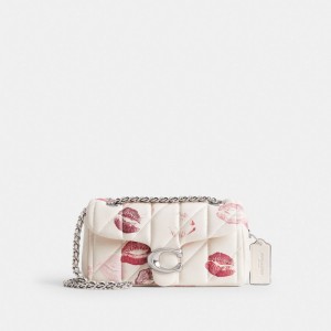 Coach Tabby Shoulder Bag 20 With Quilting And Lip Print Schoudertassen Dames Zilver Gekleurd | VU0641235