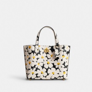 Coach Willow Tote Bag 24 With Floral Print Tote Tassen Dames Gekleurd | ZY0942538