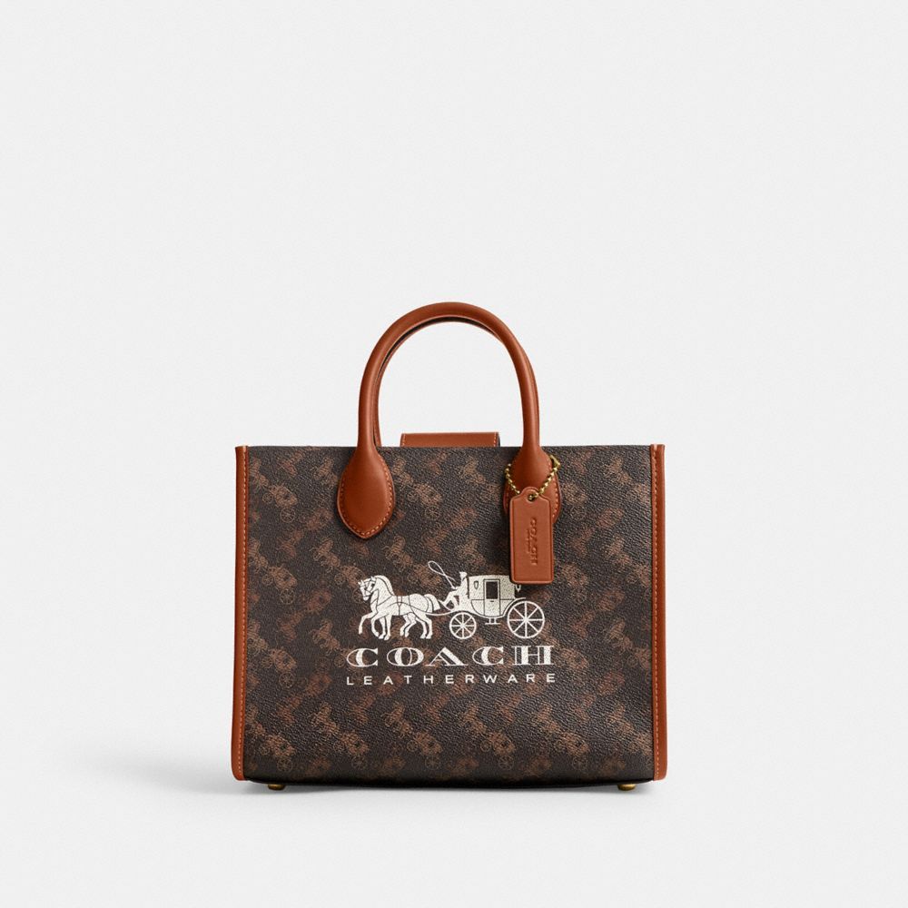 Coach Ace Tote 26 With Horse And Carriage Print Tote Tassen Dames Gekleurd | PK3175082