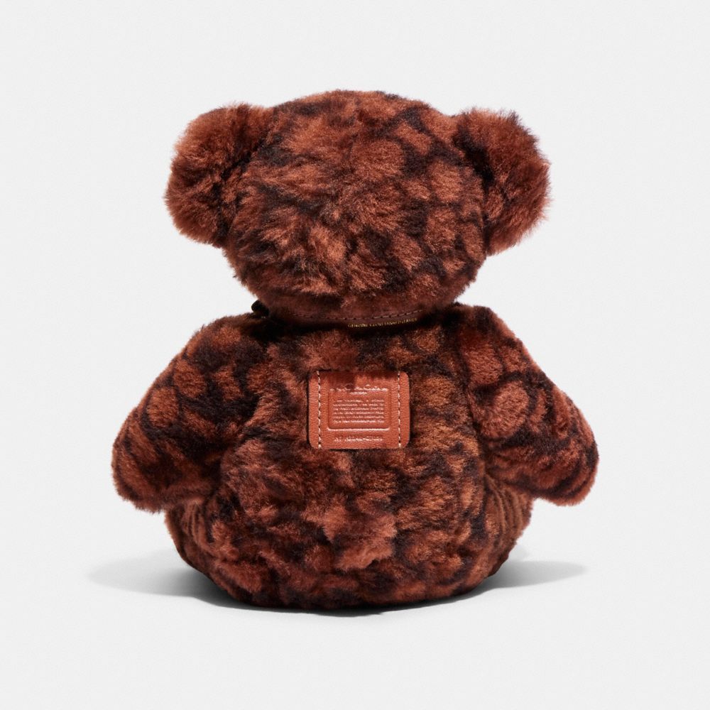 Coach Bear Collectible In Signature Shearling Reistas Dames Chocola Bruin | GS3786459