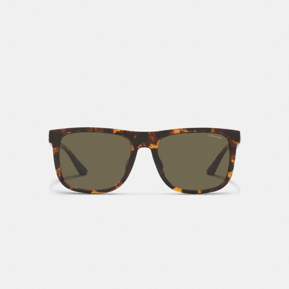 Coach Beveled Signature Flat Top Square Sunglasses Zonnebril Heren Gekleurd | MG7618945