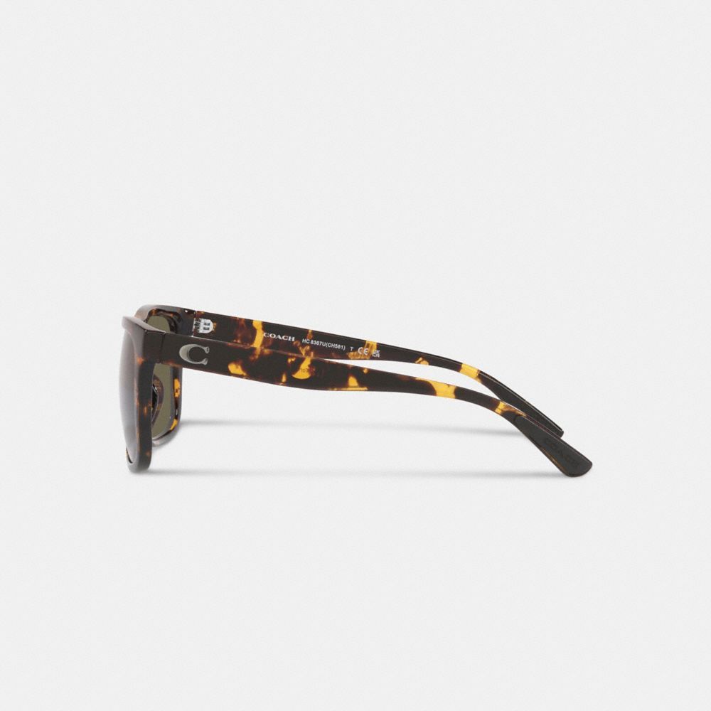 Coach Beveled Signature Flat Top Square Sunglasses Zonnebril Heren Gekleurd | MG7618945