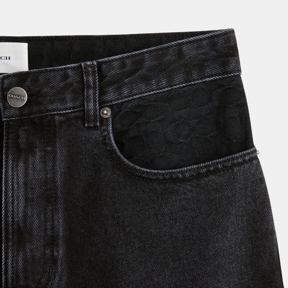 Coach Black Taper Jeans In Organic Cotton Broek Heren Zwart | GA4359782