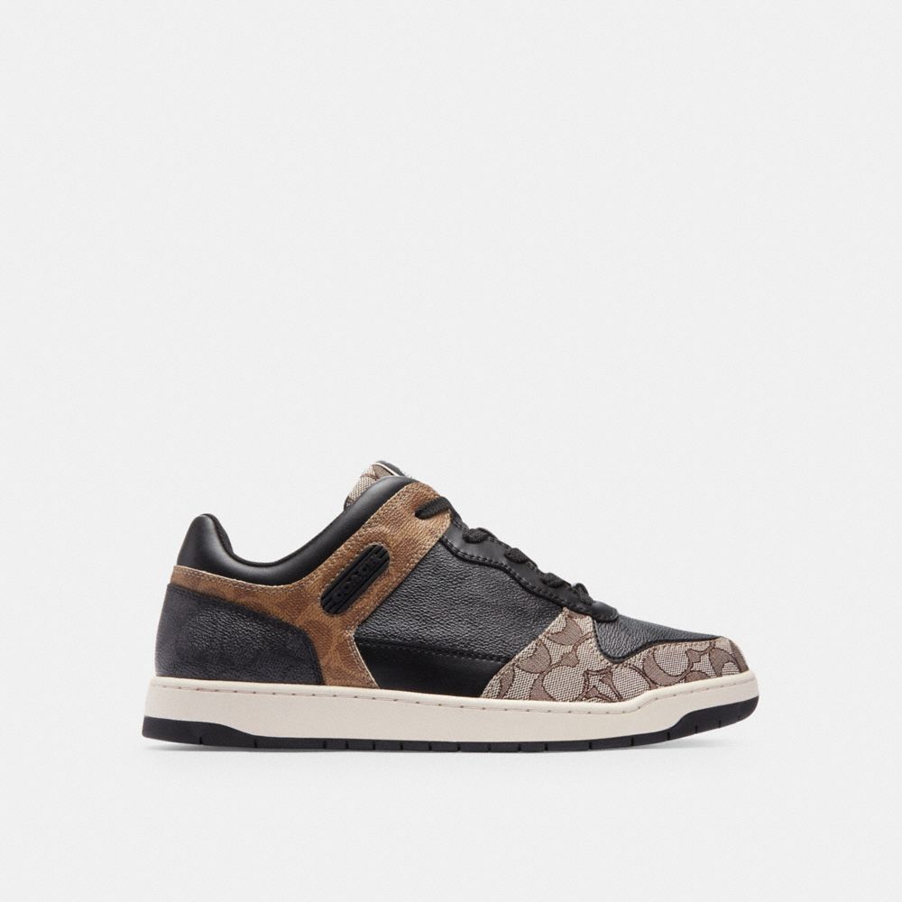 Coach C201 Sneaker In Signature Sneakers Heren Zwart | HI6127389