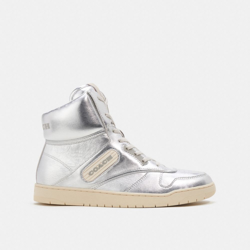 Coach C202 High Top Sneaker Sneakers Dames Zilver | AH0897315