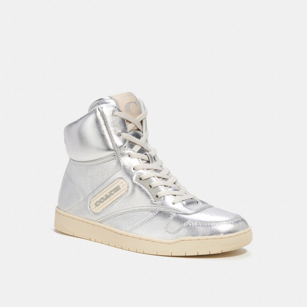 Coach C202 High Top Sneaker Sneakers Dames Zilver | AH0897315