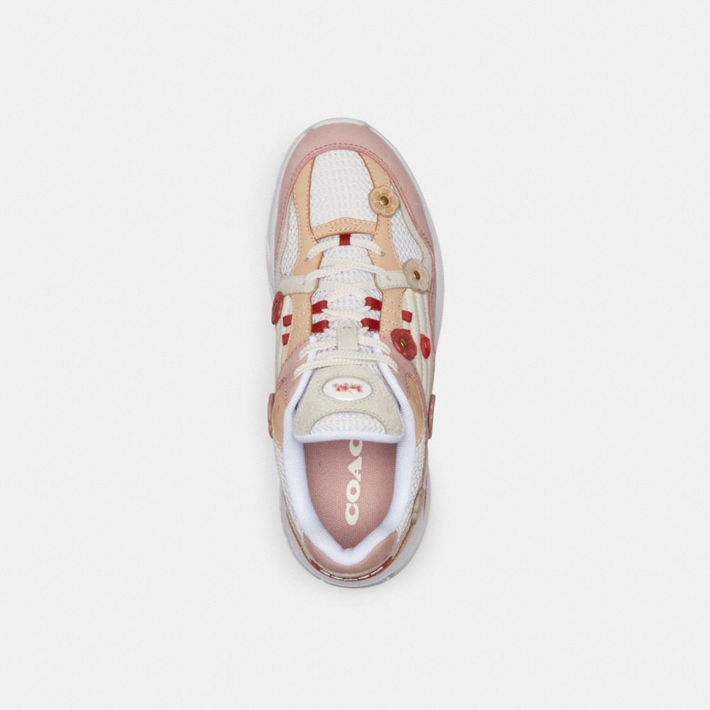 Coach C301 Sneaker With Tea Rose Sneakers Dames Lichtroze | SW8130695