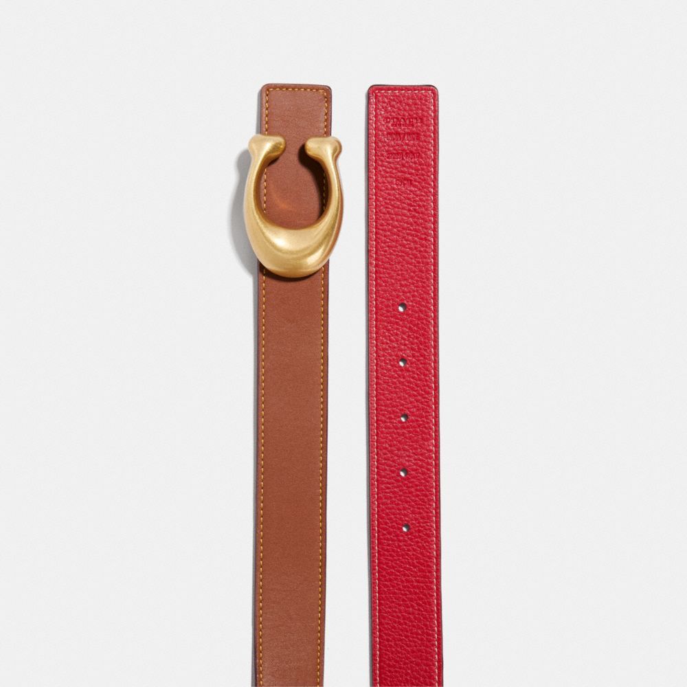 Coach C Hardware Reversible Belt, 32 Mm Riemen Dames Rood | IX8153970