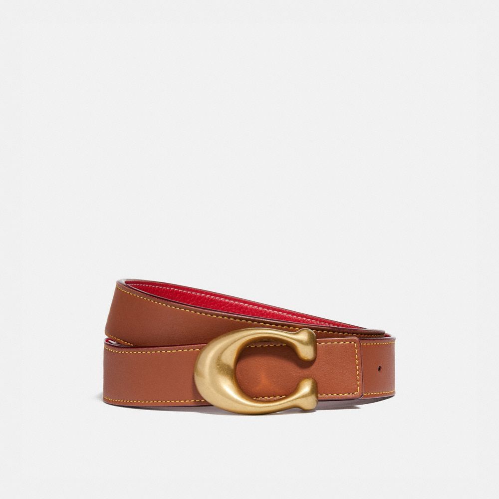 Coach C Hardware Reversible Belt, 32 Mm Riemen Dames Rood | IX8153970