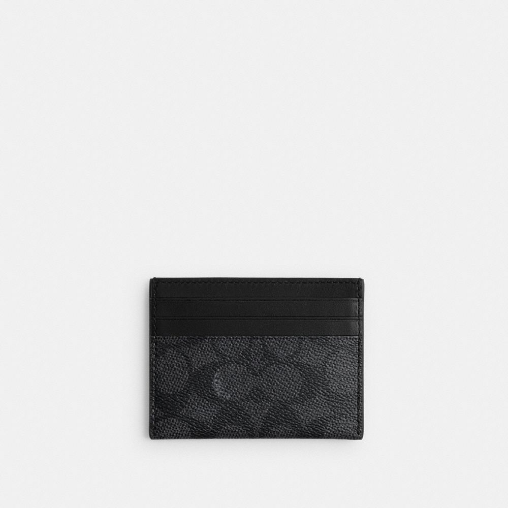 Coach Card Case In Signature Canvas With Graphic Kaartenhoes Heren Grijs Gekleurd | SV7035964