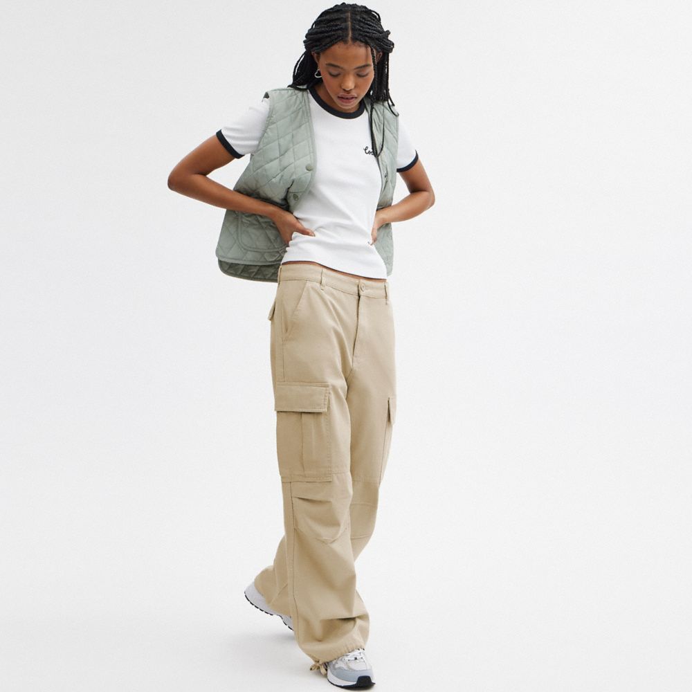 Coach Cargo Pants Broek Dames Khaki | TC6410879