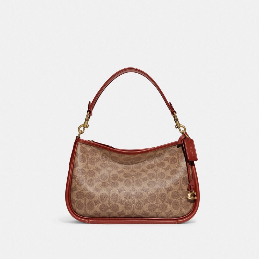 Coach Cary Crossbody Bag In Signature Canvas Crossbodytassen Dames Bruin Rood | WG3256490