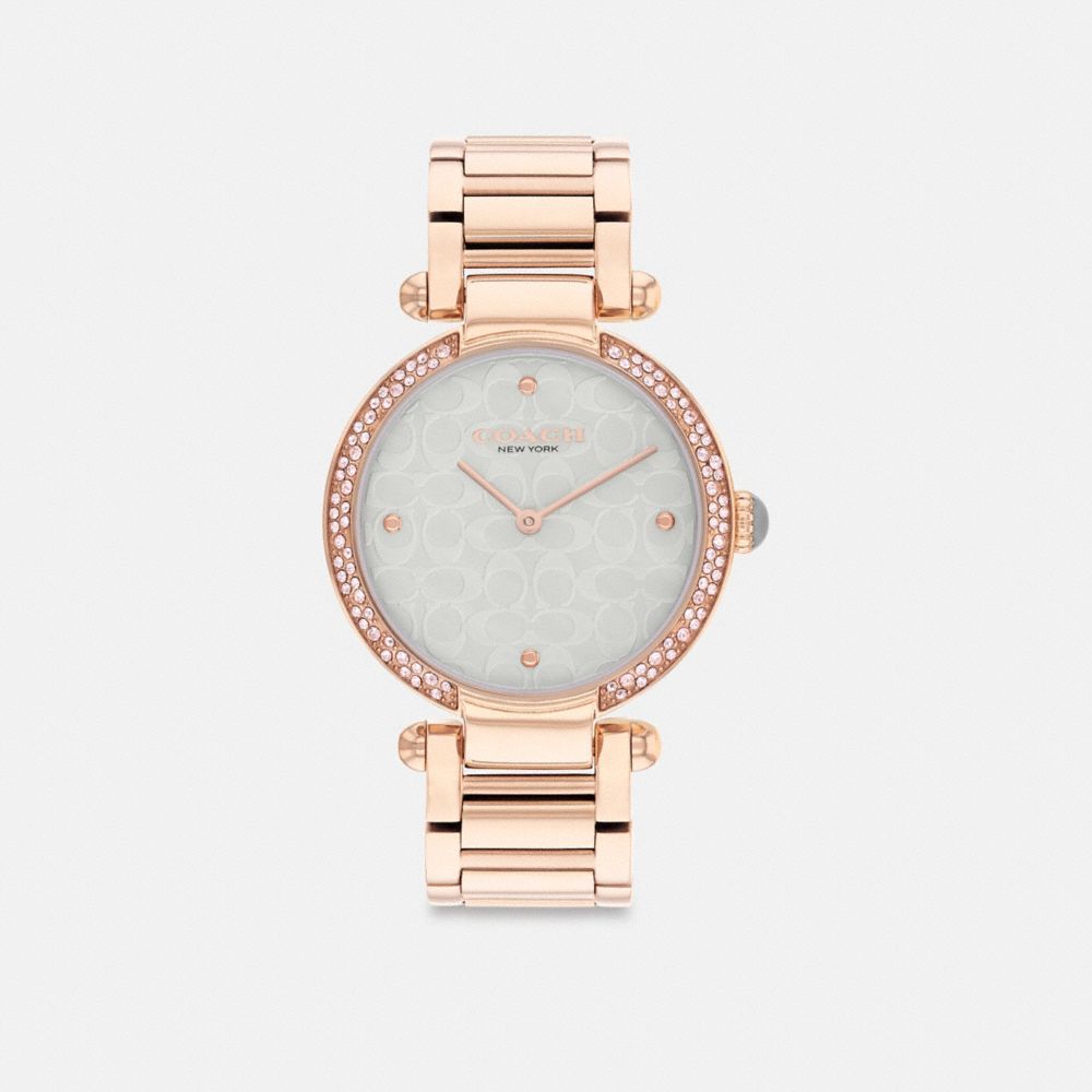 Coach Cary Watch, 34 Mm Horloge Dames Roze Goud Lichtblauw | FR5619782