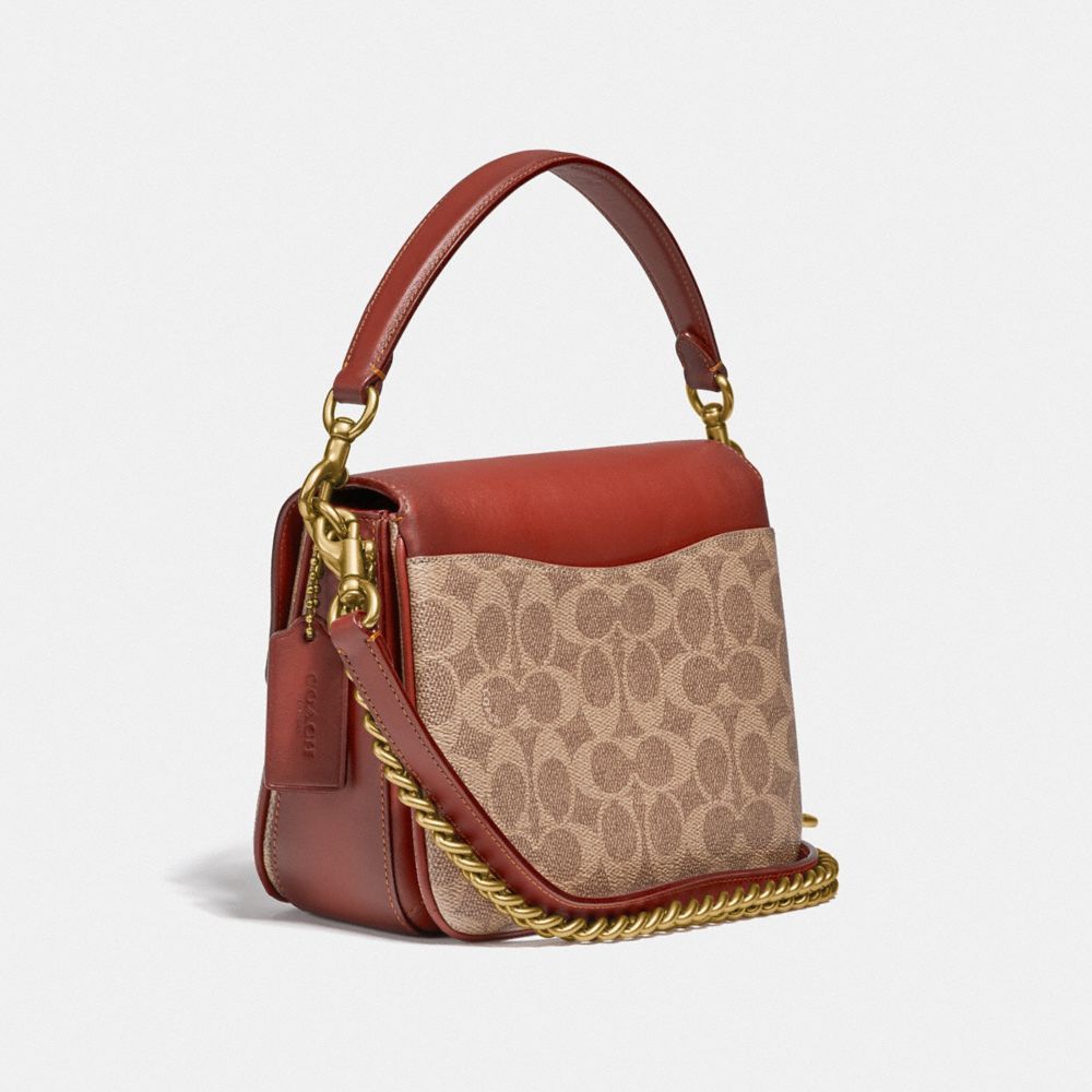 Coach Cassie Crossbody Bag 19 In Signature Canvas Crossbodytassen Dames Bruin Rood | LE8107542