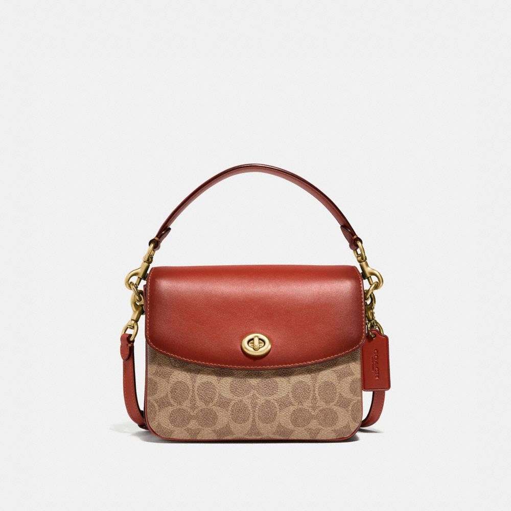 Coach Cassie Crossbody Bag 19 In Signature Canvas Crossbodytassen Dames Bruin Rood | LE8107542