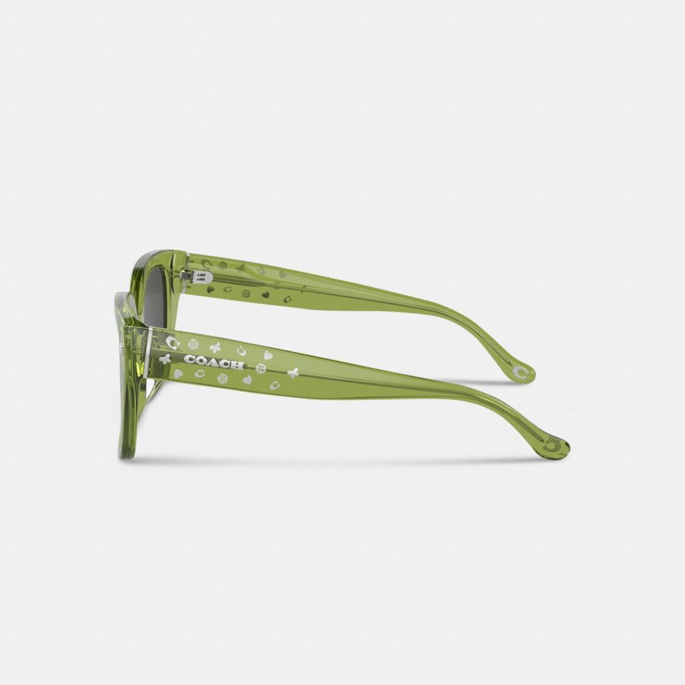 Coach Charms Oversized Square Sunglasses Brillen Dames Groen | SW8341920