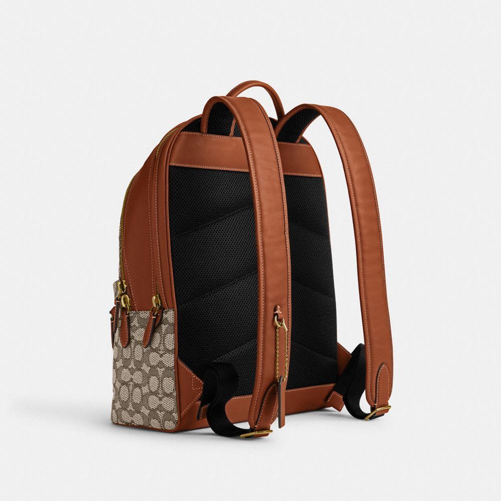 Coach Charter Backpack In Signature Textile Jacquard With Patches Rugzakken Heren Gekleurd | PS1723645