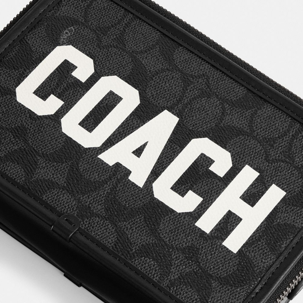 Coach Charter Crossbody In Signature Canvas With Graphic Crossbodytassen Heren Grijs Gekleurd | AF6817253