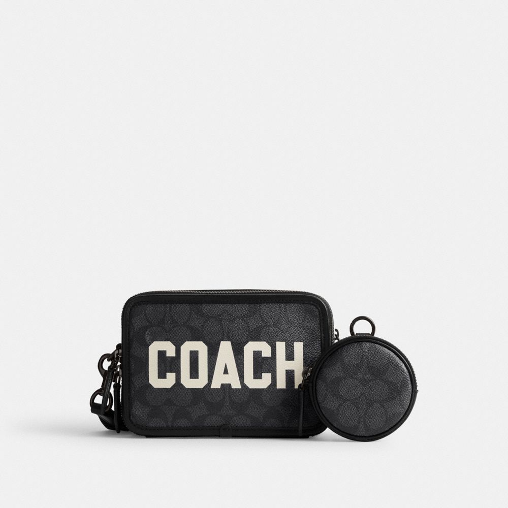 Coach Charter Crossbody In Signature Canvas With Graphic Crossbodytassen Heren Grijs Gekleurd | AF6817253