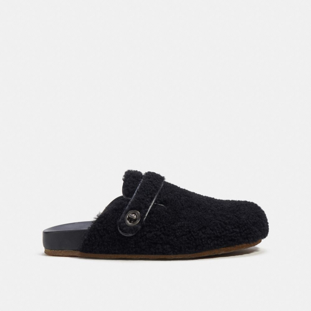 Coach Clog In Shearling Sandalen Heren Zwart | AX0735194