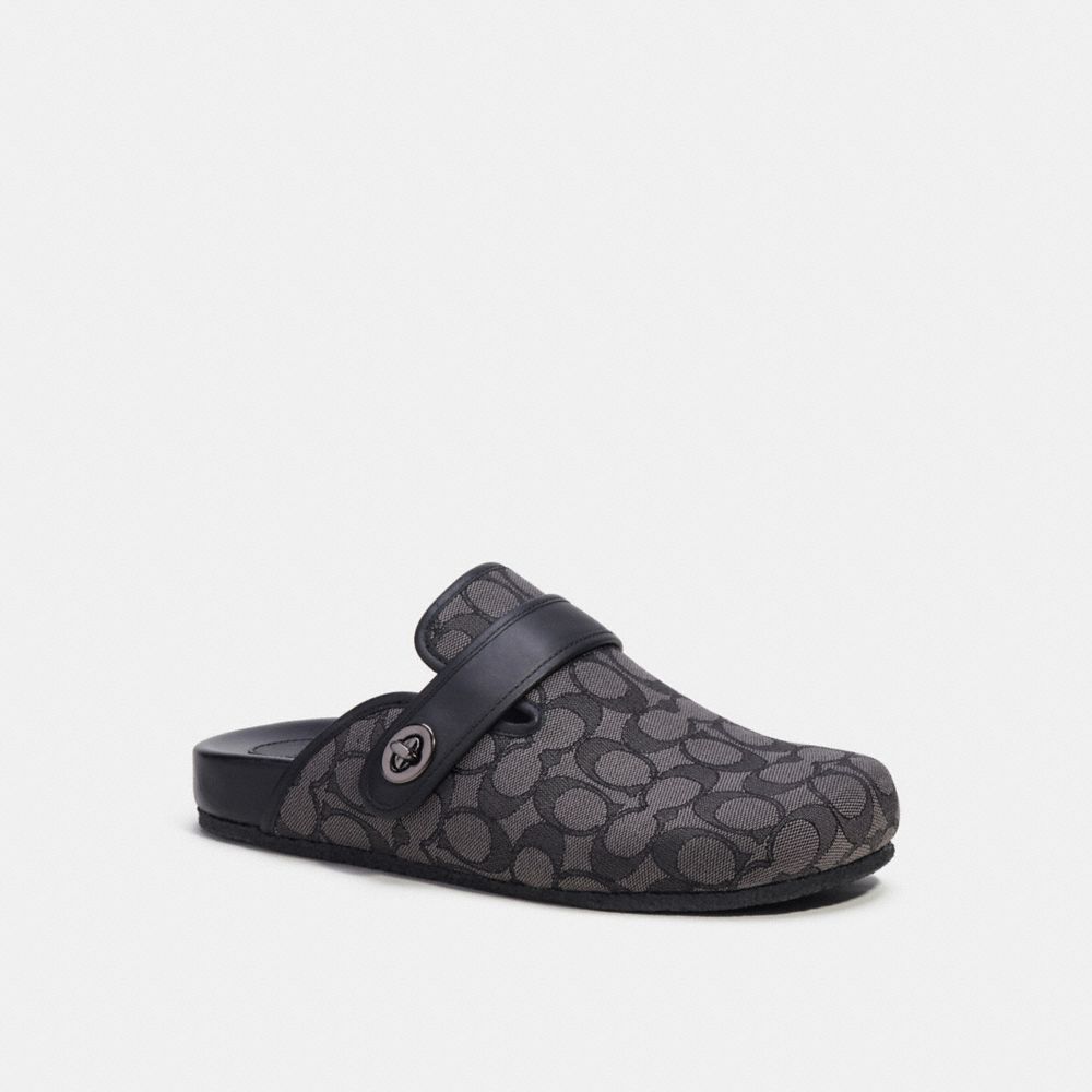 Coach Clog In Signature Jacquard Sandalen Heren Grijs Zwart | BY5460893