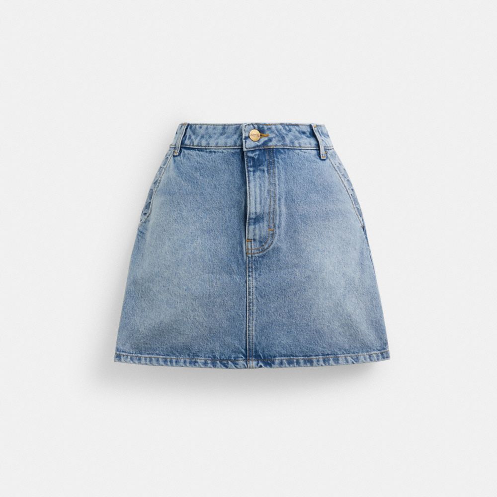 Coach Denim Skirt Broek Dames Blauw | DH4537810