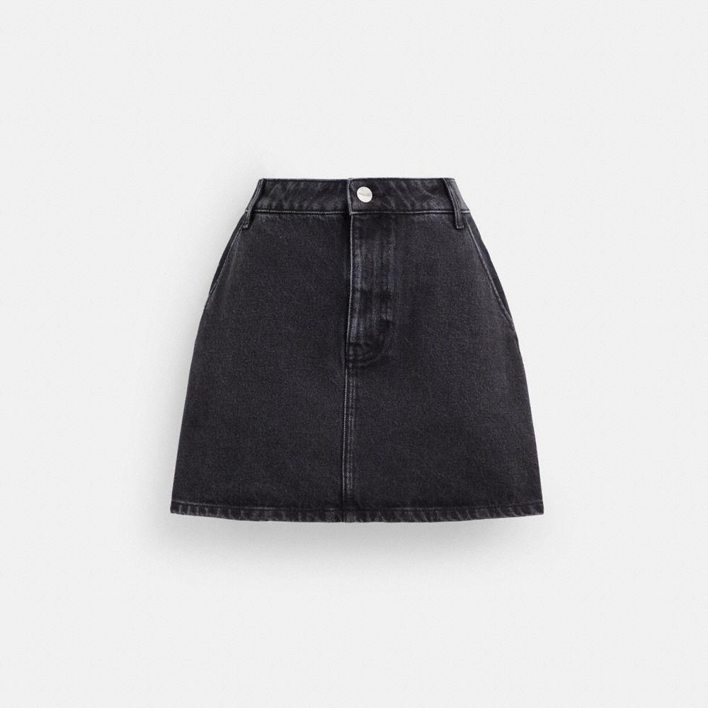 Coach Denim Skirt In Organic Cotton Broek Dames Zwart | DM2716958