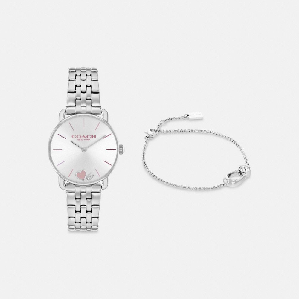 Coach Elliot Watch Gift Set, 28 Mm Horloge Dames Grijs | VX8905416