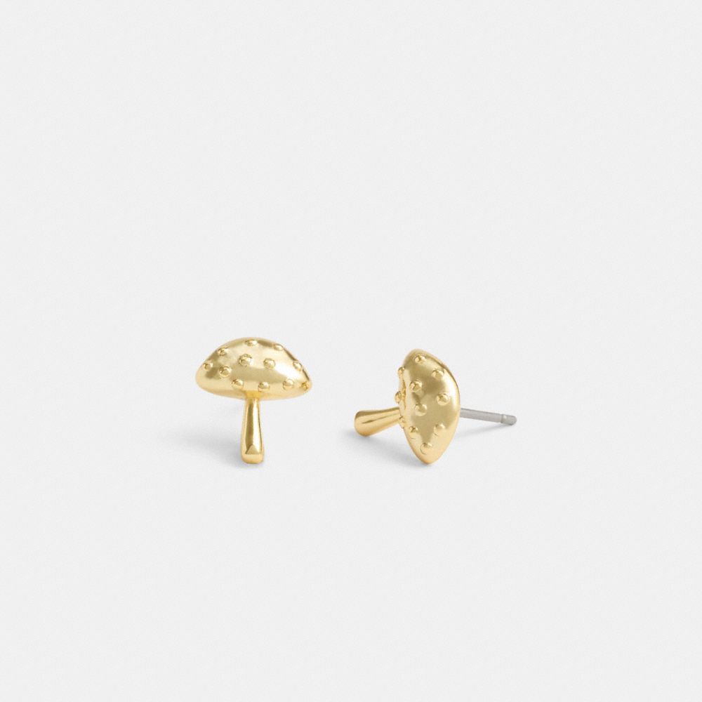 Coach Garden Mushroom Stud Earrings Sieraden Dames Goud | JT4807352