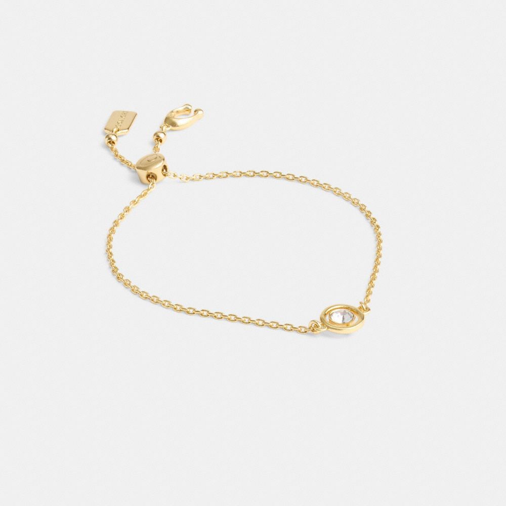 Coach Halo Round Slider Bracelet Sieraden Dames Goud | KX7369025