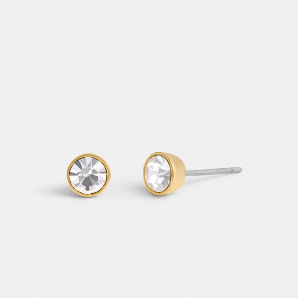 Coach Halo Round Stud Earrings Sieraden Dames Goud | ZX3950678