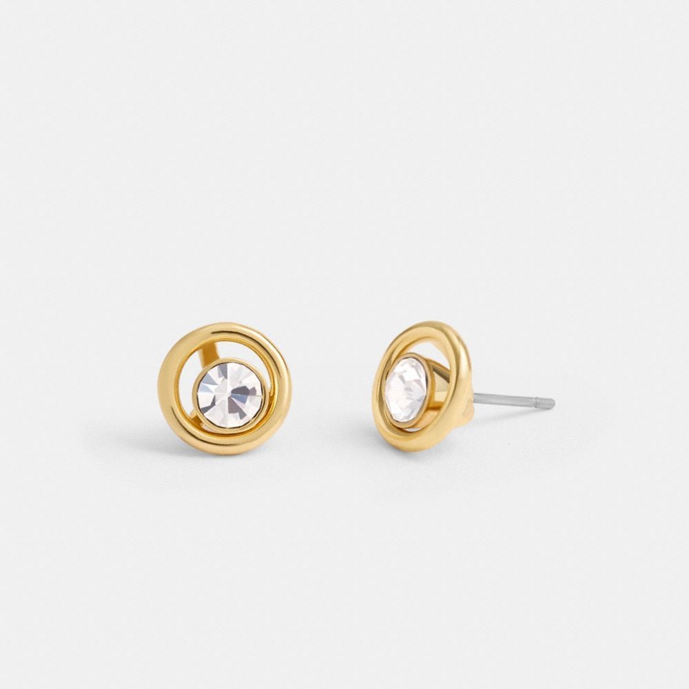 Coach Halo Round Stud Earrings Sieraden Dames Goud | ZX3950678