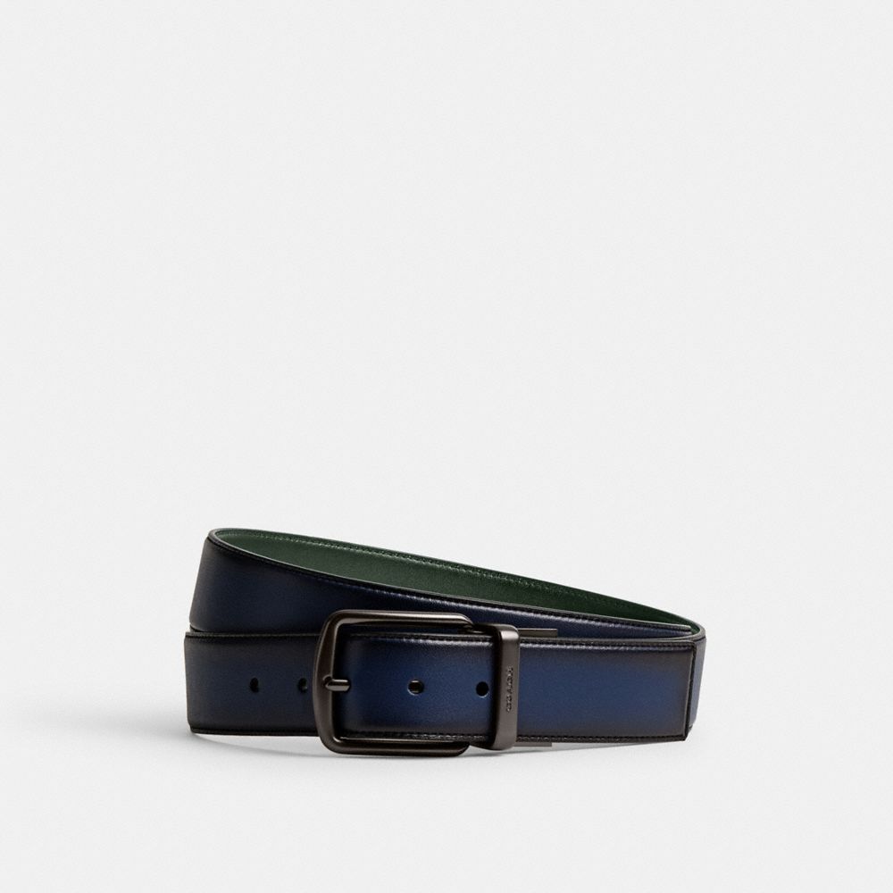 Coach Harness Buckle Cut To Size Reversible Belt, 38 Mm Riemen Heren Diepblauw Groen | ZK2514379