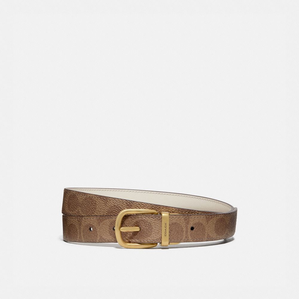 Coach Harness Buckle Reversible Belt, 25 Mm Riemen Dames Bruin | OL7209865