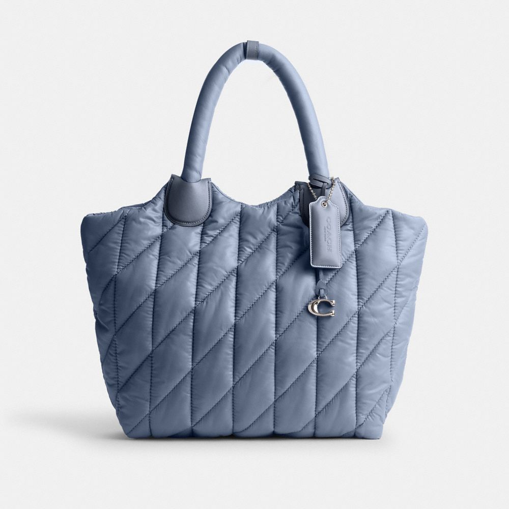 Coach Iris Tote Bag Tote Tassen Dames Zilver Blauw | EM6910875