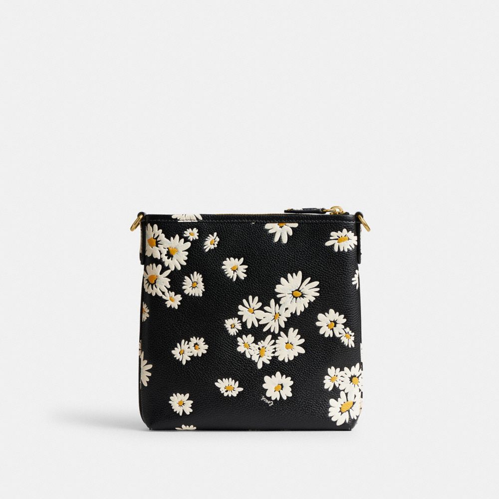 Coach Kitt Messenger Crossbody Bag With Floral Print Crossbodytassen Dames Zwart Gekleurd | LJ8492603